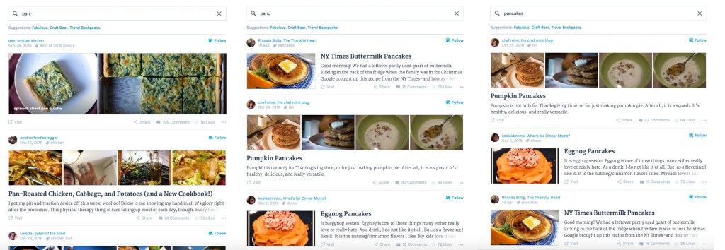 We offer search-as-you-type in the WordPress.com Reader: The first search results are already shown before the user has completed their request.